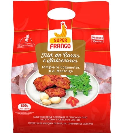 Filé de Coxas e Sobrecoxas - Tempero Cogumelos na Manteiga – embalagem Saco Selado