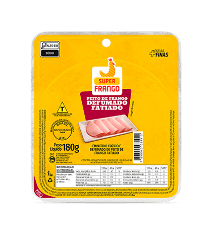 Peito de Frango Defumado Fatiado – embalagem Termoformado