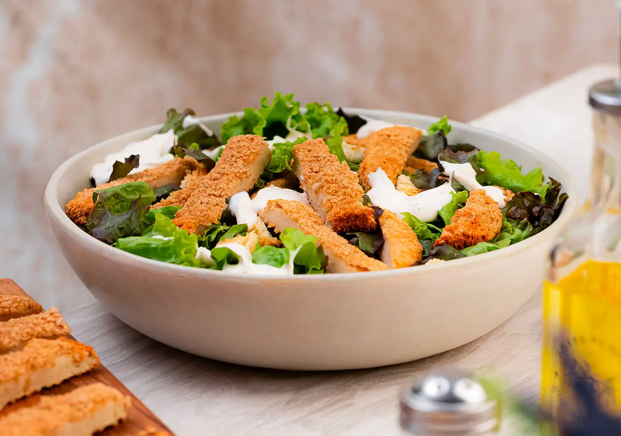 Salada Caeser com Steak