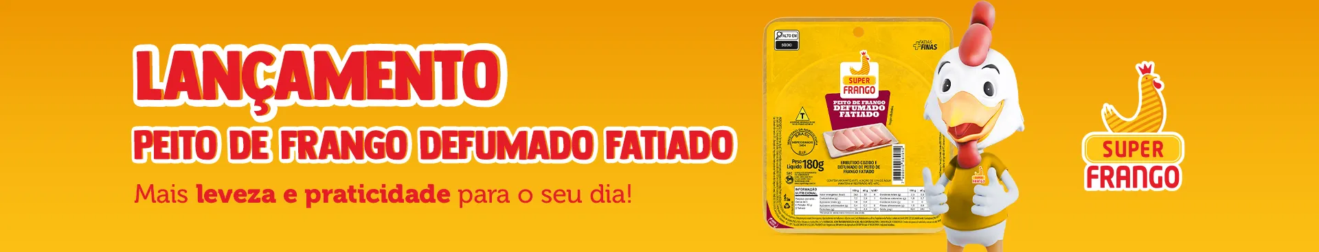Peito de Frango Defumado Fatiado