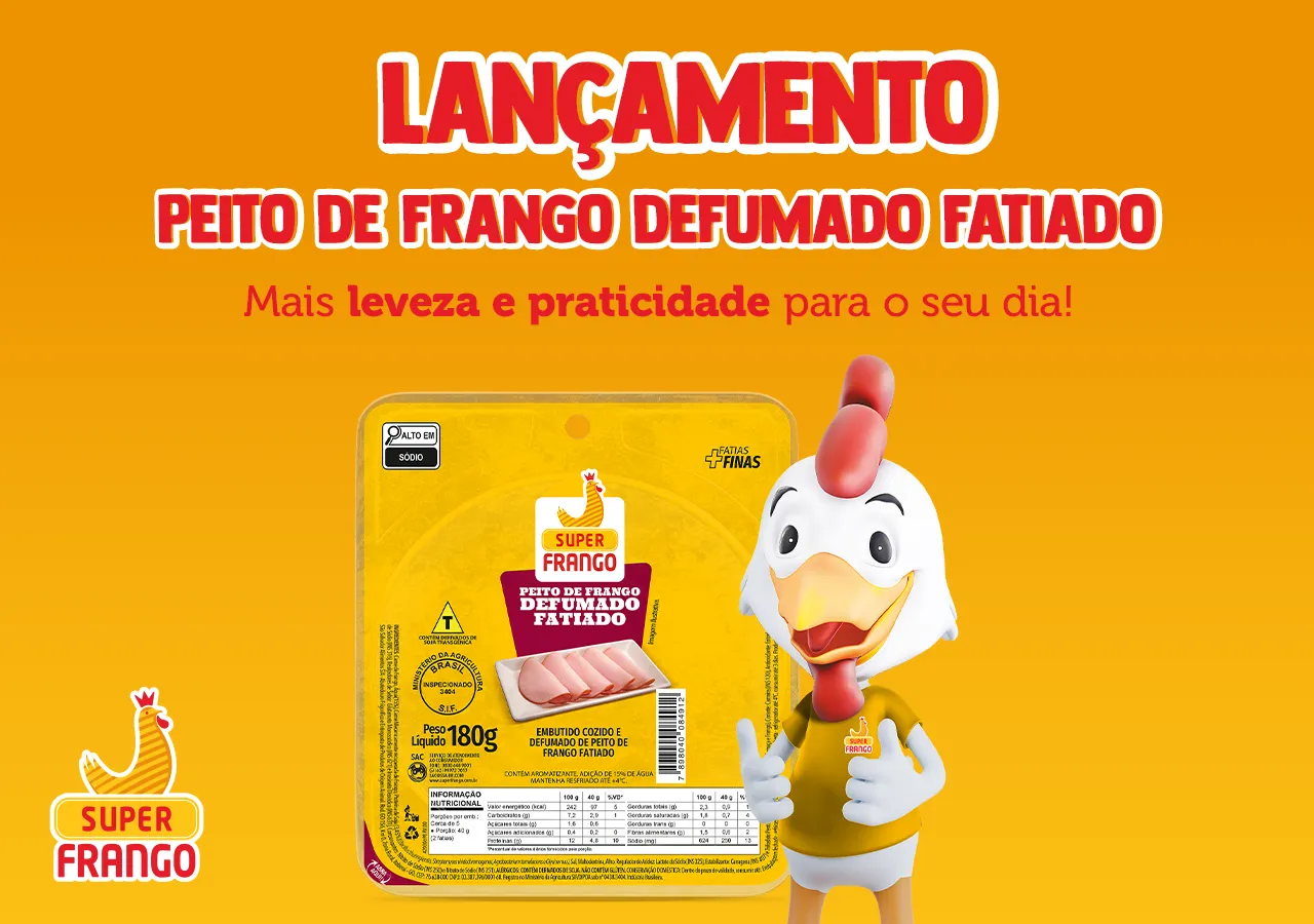 Peito de Frango Defumado Fatiado
